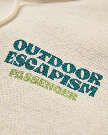 Patch Recycled Cotton Hoodie - Milky Marl - Flatlay