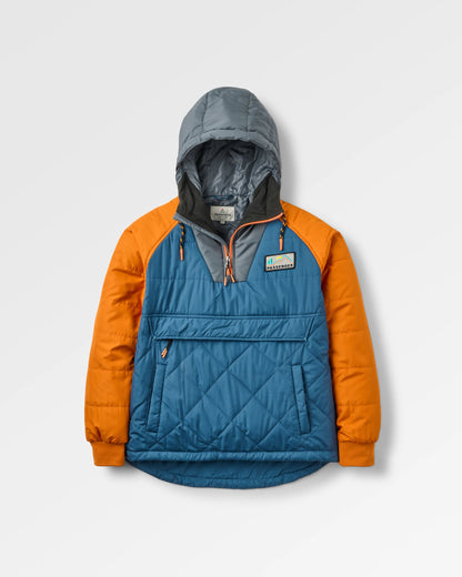 Ocean Recycled Insulated 1/2 Zip Jacket - Ensign Blue - Flatlay
