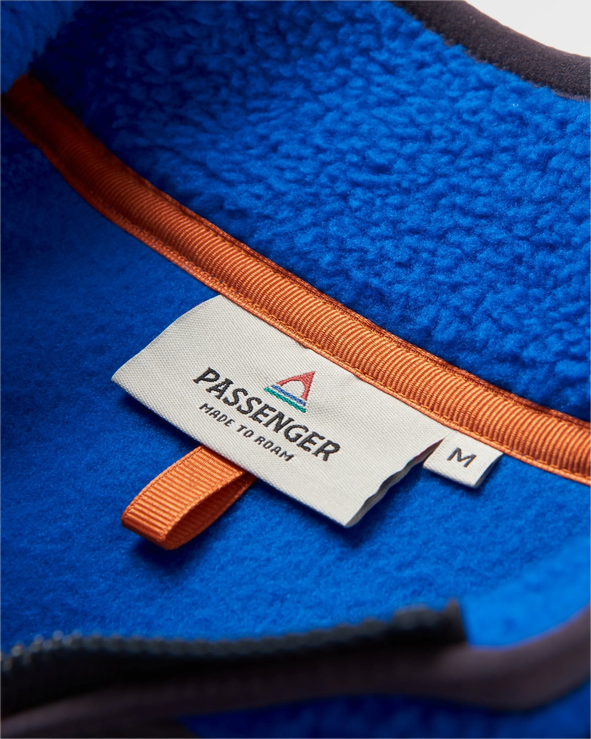 Offgrid 1/2 Zip Recycled Sherpa Fleece - Azure Blue - Flatlay