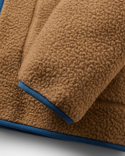 Ventura Full Zip Sherpa Fleece - Caramel Brown - Flatlay