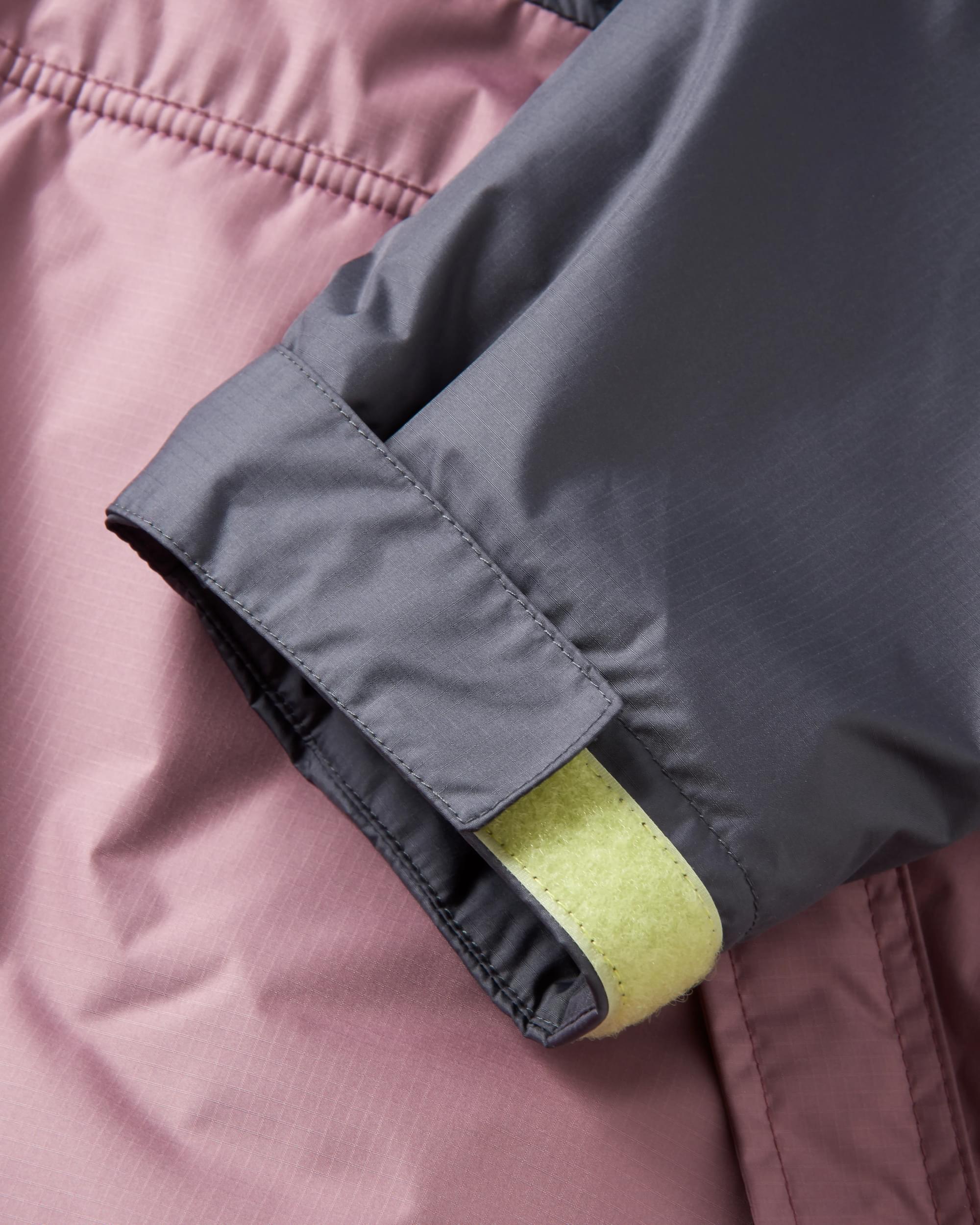 Waves Recycled Sherpa Lined Changing Robe - Grape / Charcoal - Flatlay