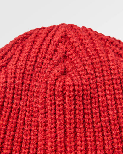 Beechwood Fleece Lined Recycled Beanie - Chilli - Flatlay
