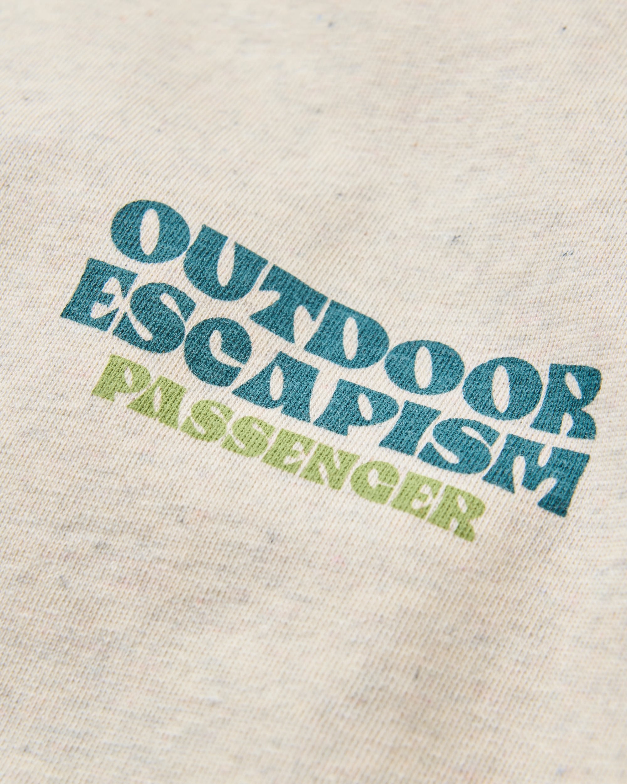 Patch Recycled Cotton Sweatshirt - Milky Marl - Flatlay