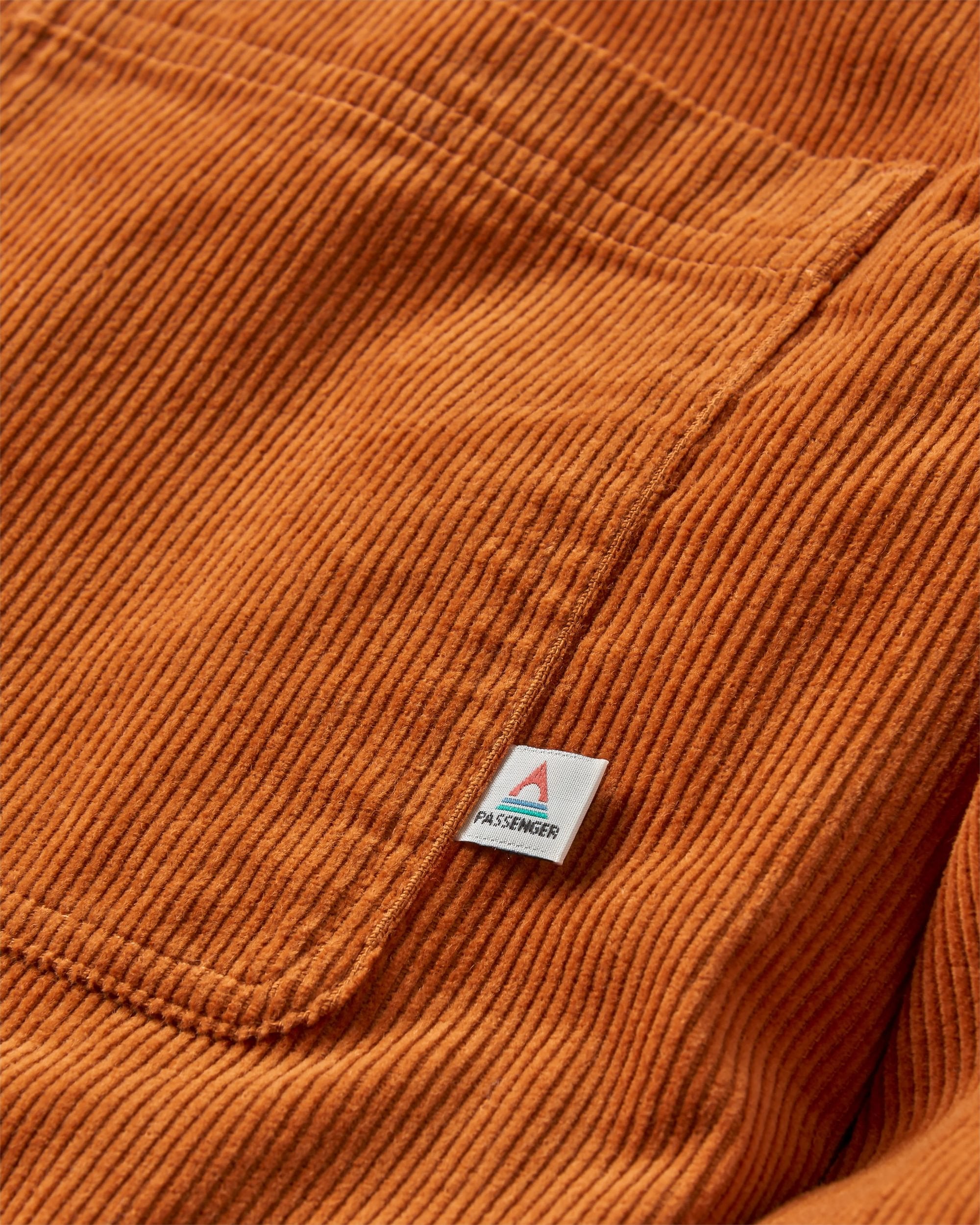 Backcountry Cord Shirt - Sunset Orange - Flatlay