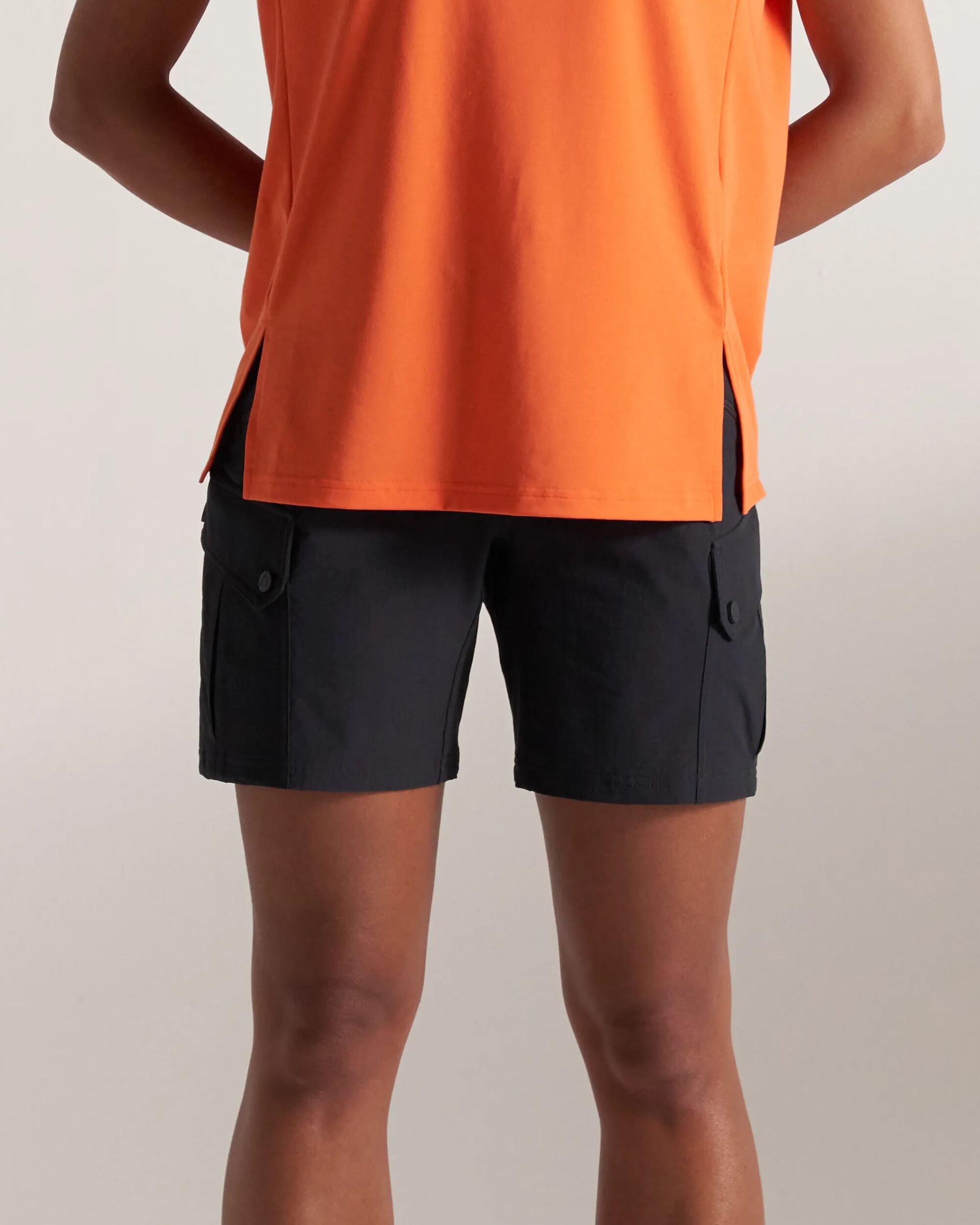 Sandstone Recycled Active Trail Short - Black - Studio Model