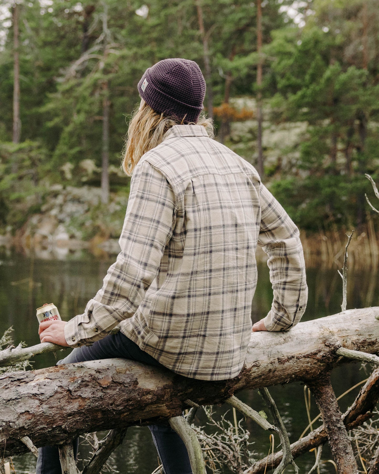 Backcountry Check Shirt - Oatmeal Check - Lifestyle