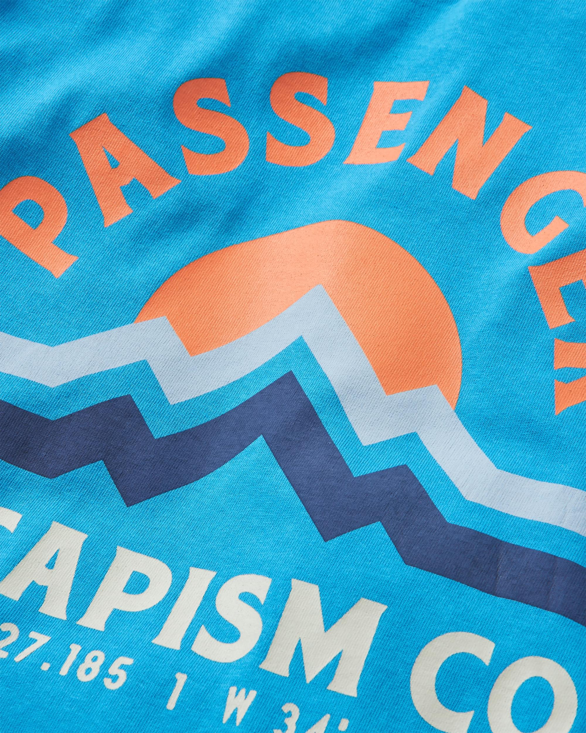 Breathe Recycled Cotton  LS T-Shirt - Atlantic Blue - Flatlay