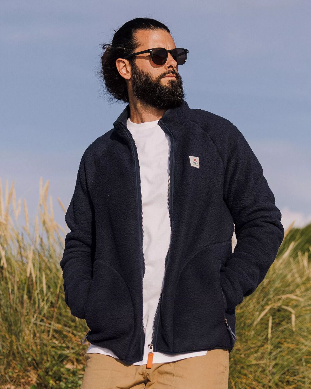 Tripper Full Zip Sherpa Fleece - Navy