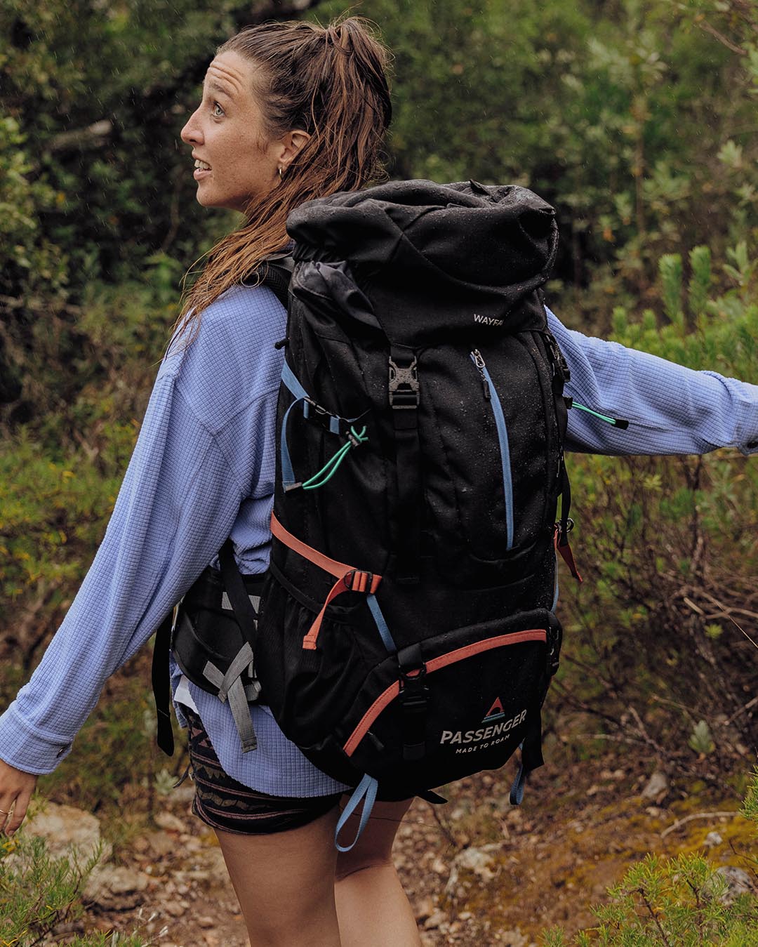 Womens_Wayfarer Recycled 65L Backpack - Black