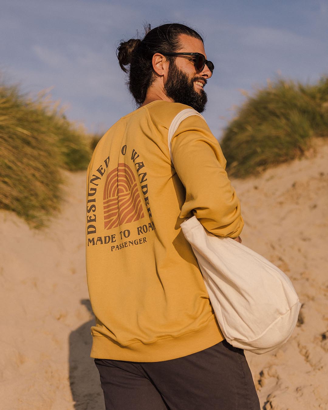 Sundown Recycled Cotton Sweatshirt - Mustard Gold