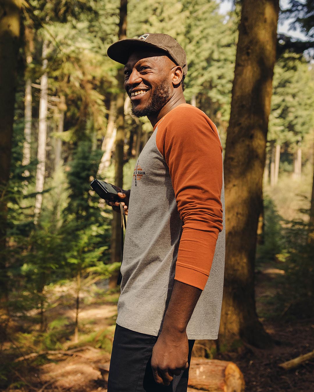 Oar Recycled Cotton Ls T-Shirt - Burnt Orange