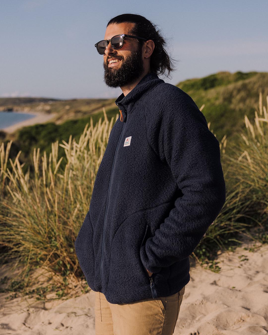 Tripper Full Zip Sherpa Fleece - Navy