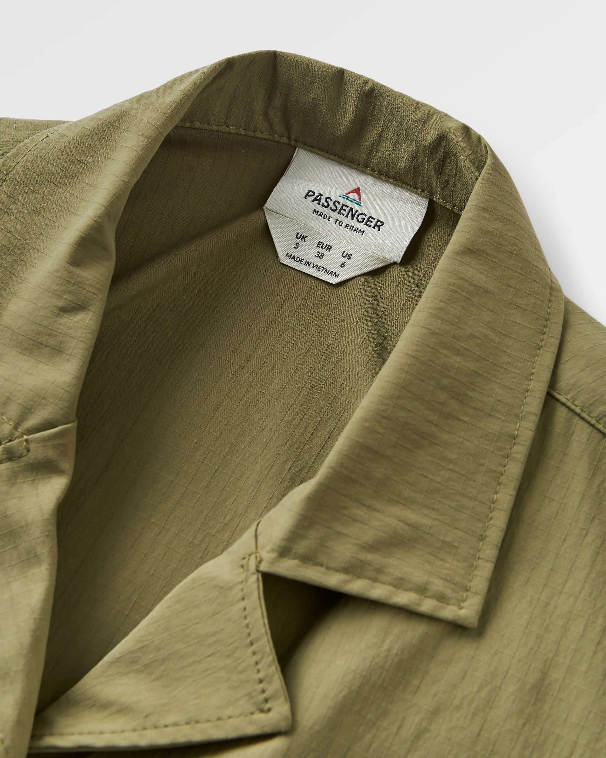 Arden Ripstop Short Sleeve Shirt - Khaki - Flatlay