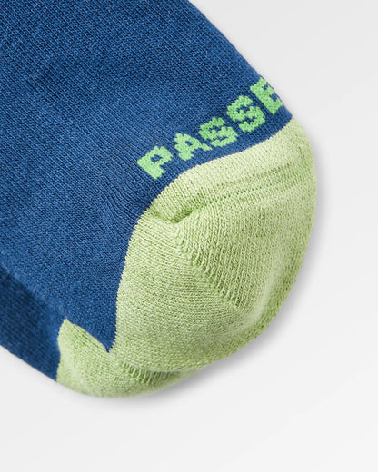 Outdoor Escapism Socks - Purple Indigo - Flatlay