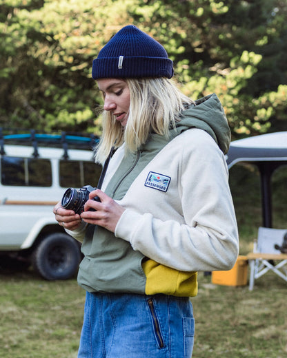 Alexander Recycled Hooded Polar Fleece - Vintage White - Lifestyle