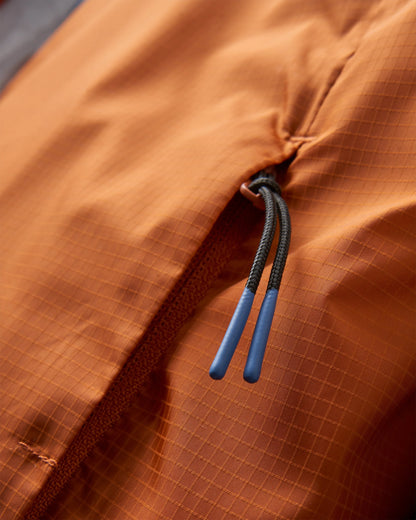 Viento Recycled Windshell Jacket - Dark Denim/Sunset Orange