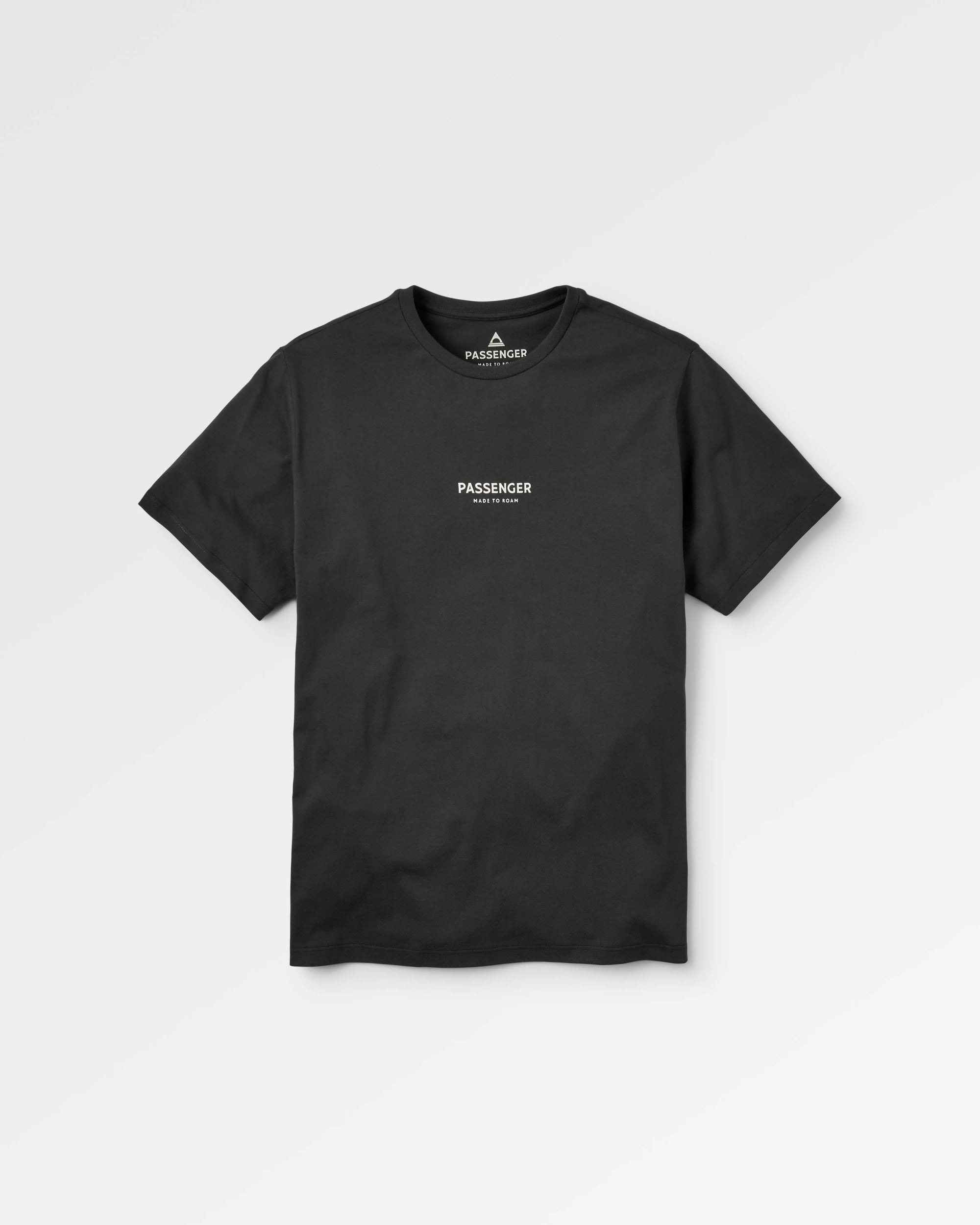 Passenger Recycled Cotton T-Shirt - Black - Flatlay