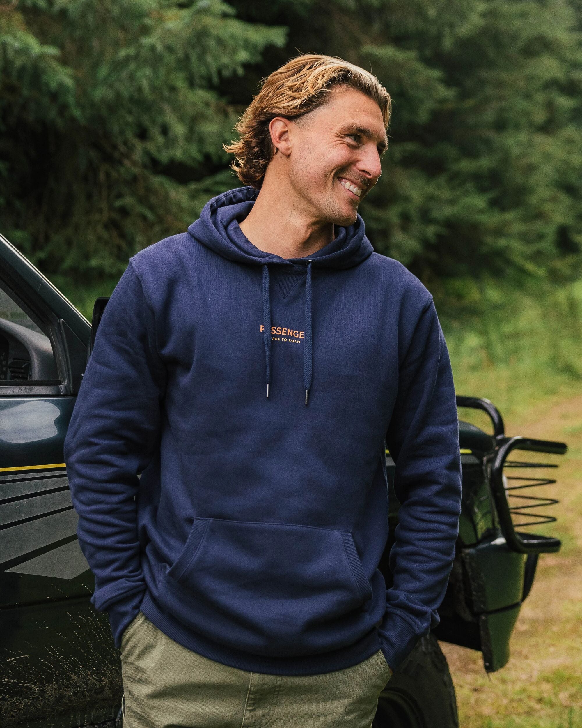 Phoenix Organic Cotton Hoodie - Rich Navy - Lifestyle