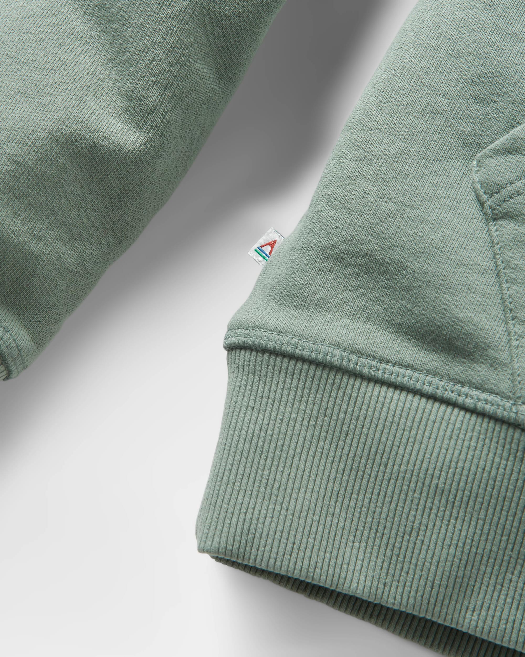 Reconnect Recycled Cotton Hoodie - Pistachio - Flatlay