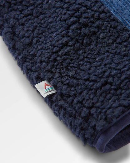 Clover Recycled Deep-Pile Sherpa Fleece - Deep Navy