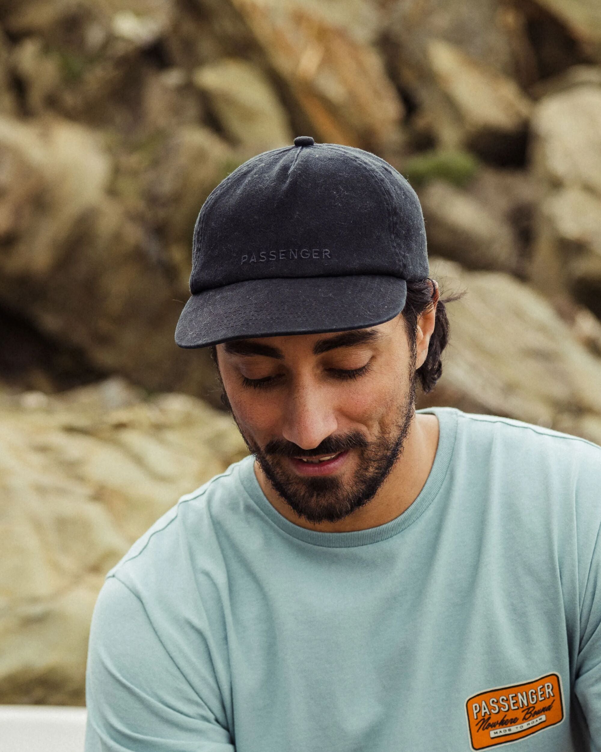 Byron Recycled Cap - Faded Black - Lifestyle - Male