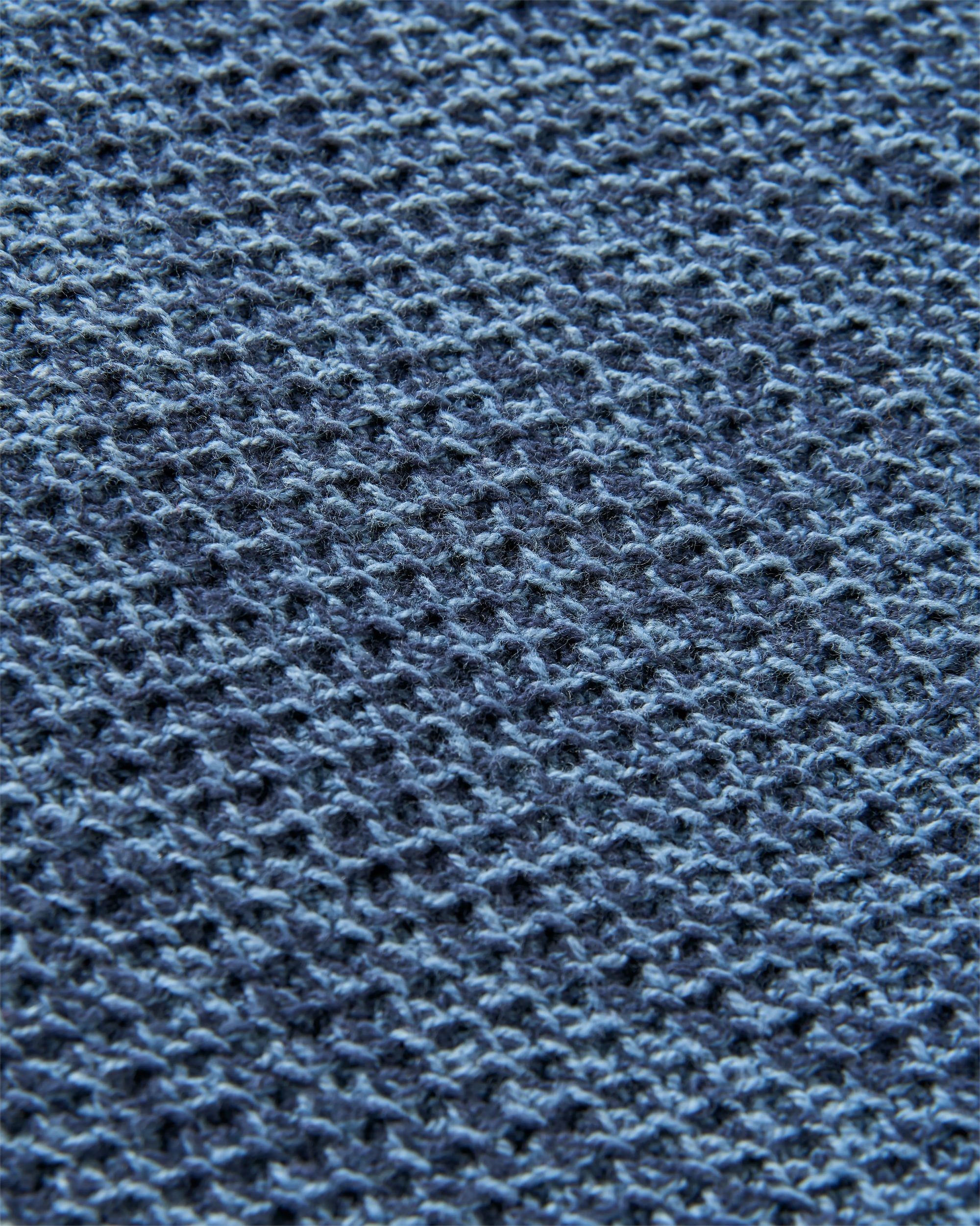 Shore Organic Cotton Knitted Jumper - Rich Navy - Flatlay