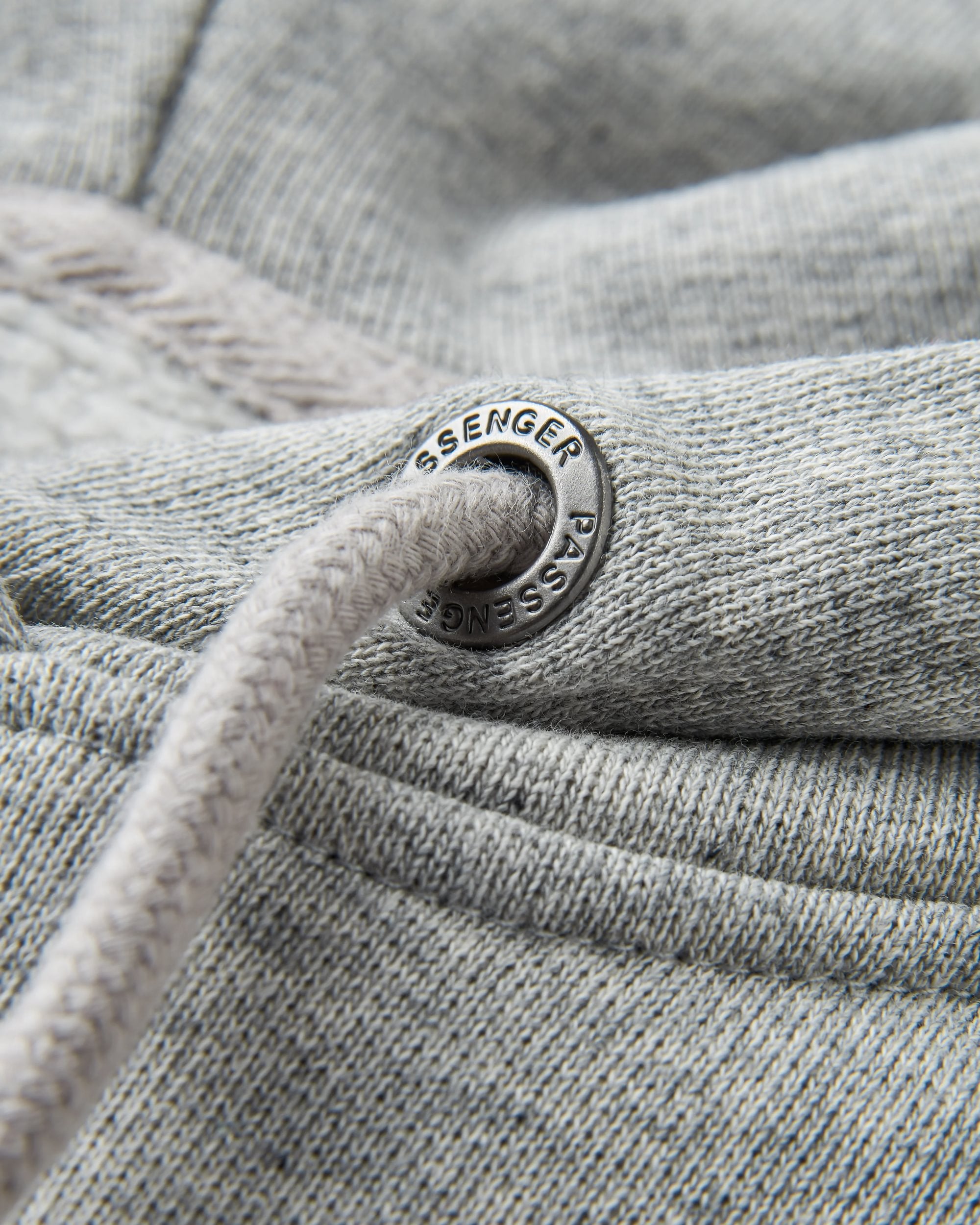 Passenger Relaxed Fit Hoodie - Grey Marl - Flatlay