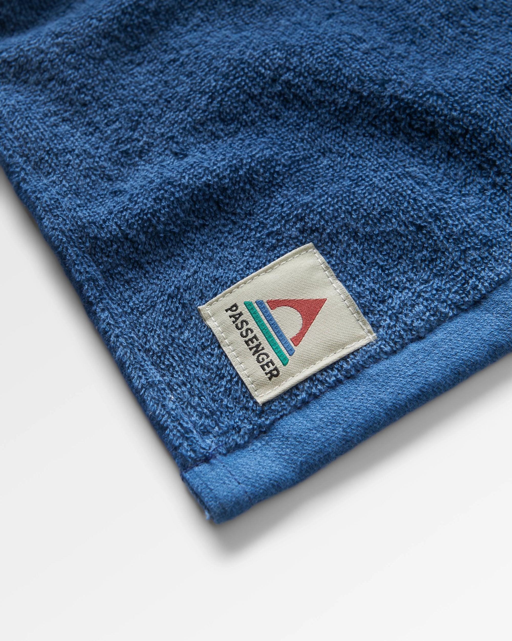 Tideline Organic Cotton Beach Towel - Dark Denim - Flatlay