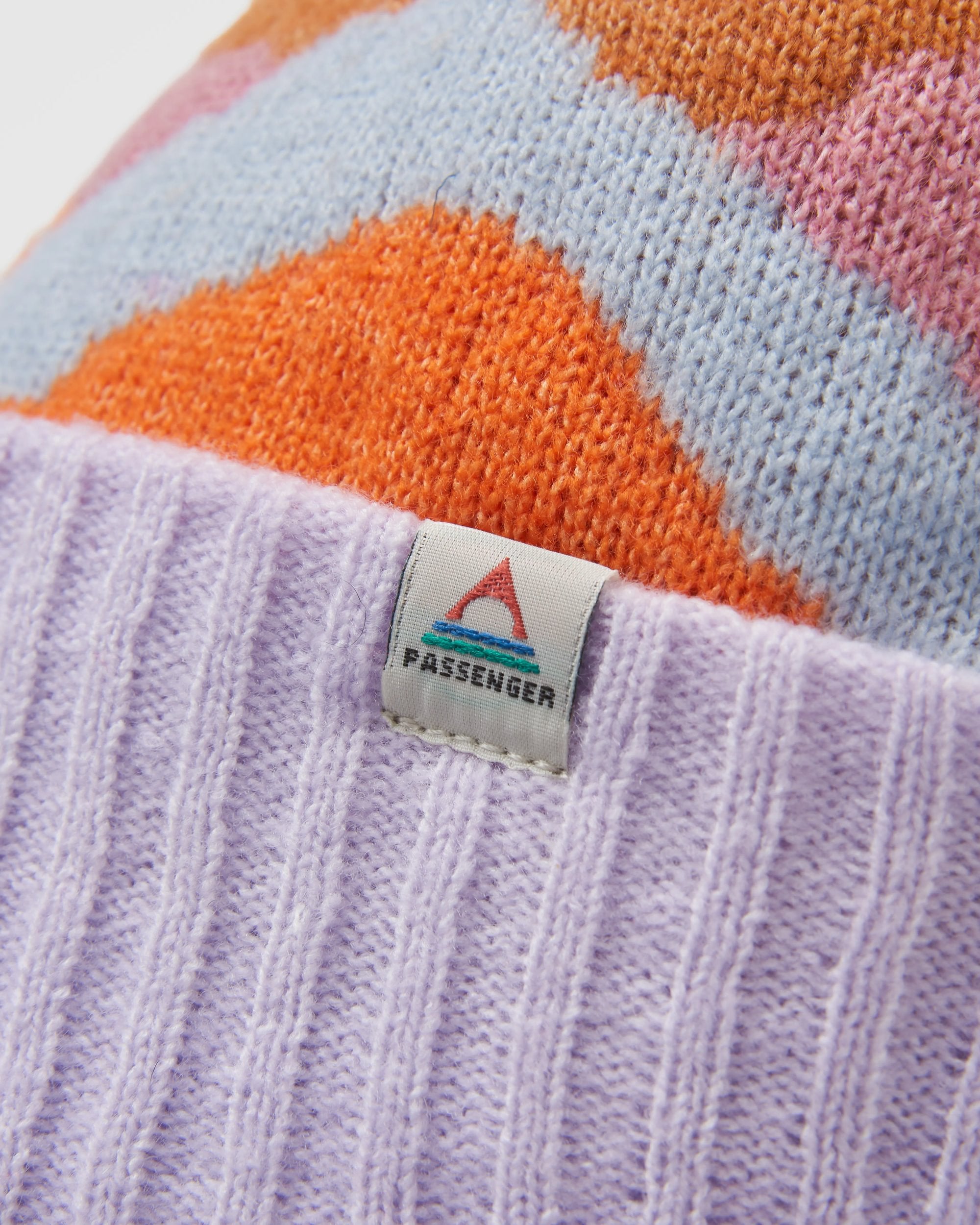 Scenic Bobble Beanie - Scenic Sunrise Orange - Flatlay