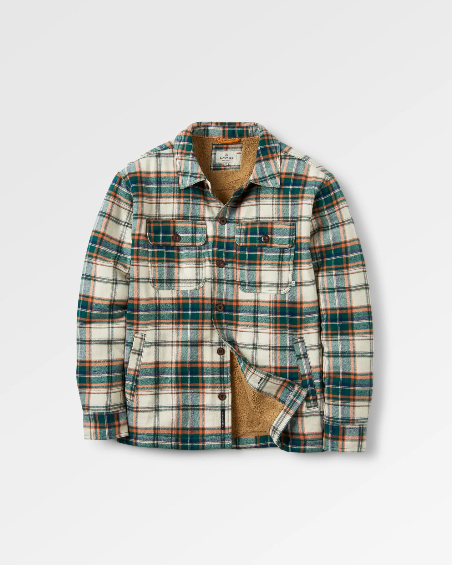 Freestyle Sherpa-Lined Overshirt - Birch/Rain Forest Check