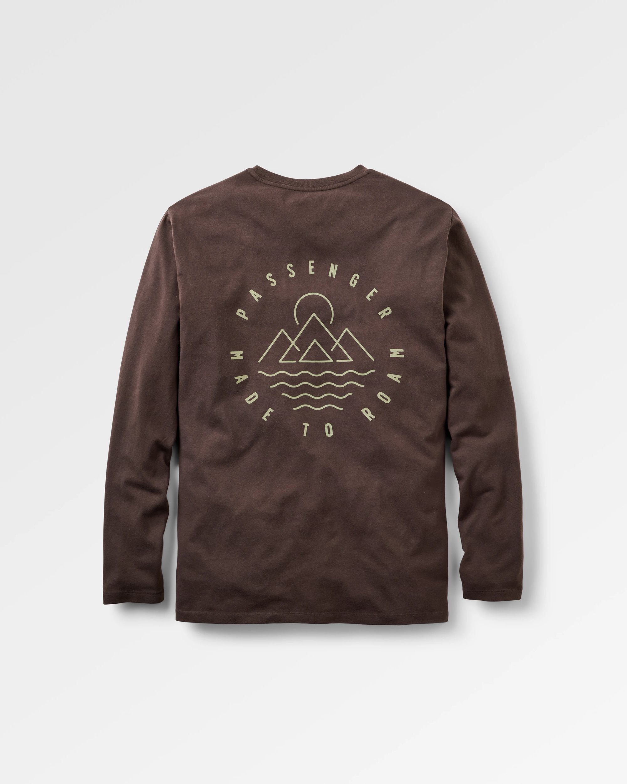 Escapism Recycled LS T-Shirt - Espresso - Flatlay