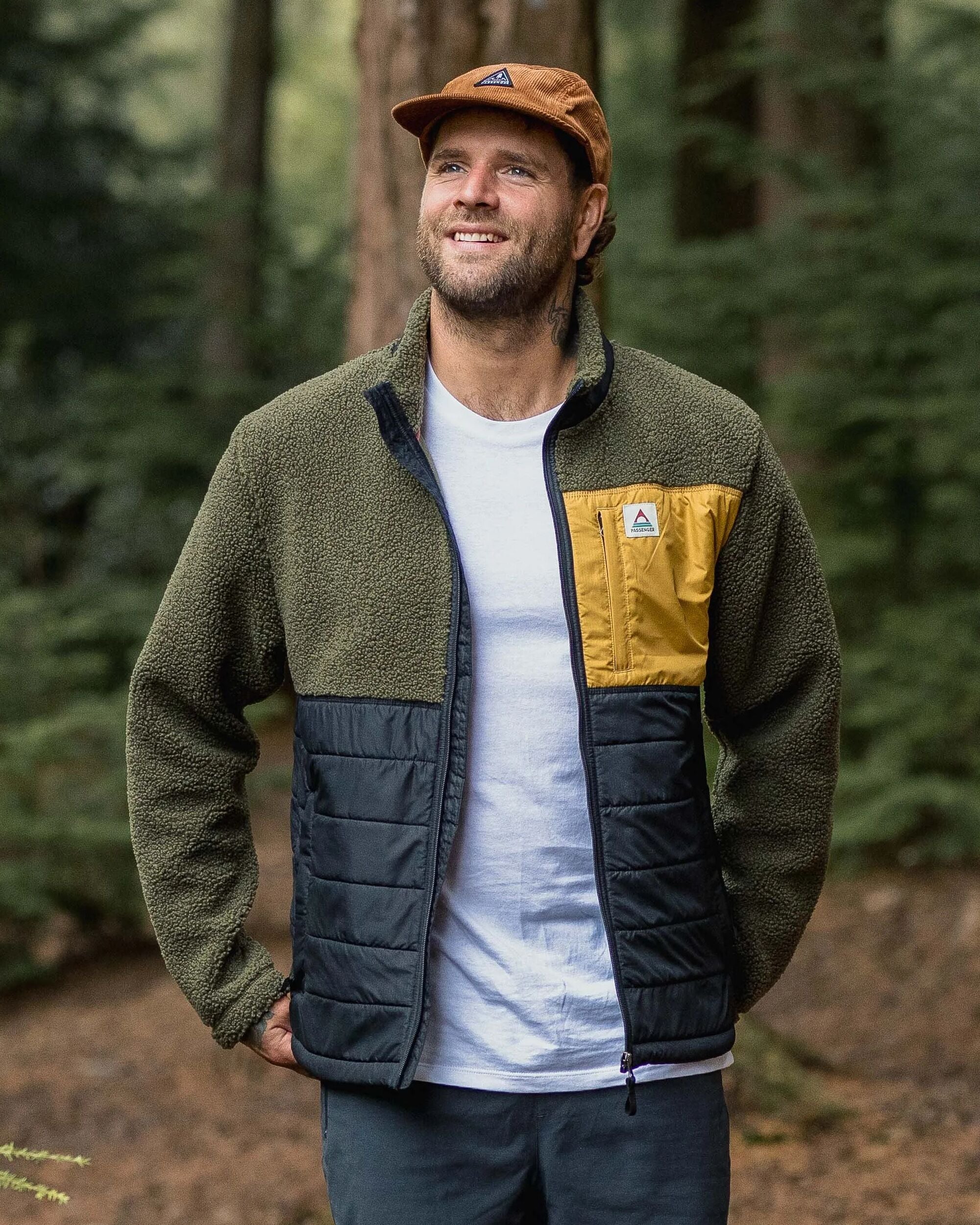 Born Explorer Recycled Polar-Lined Sherpa Fleece - Khaki - Lifestyle