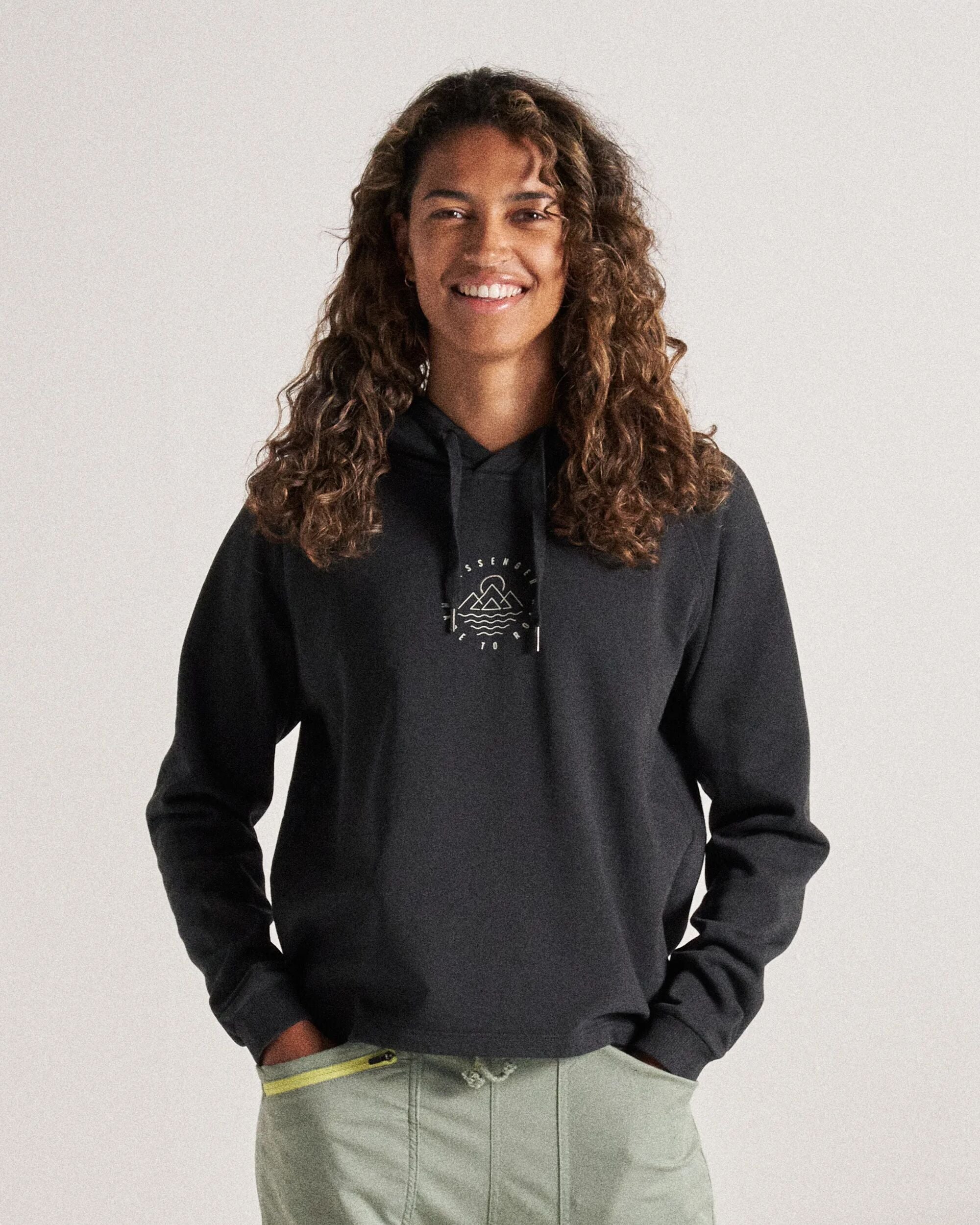 Remote Recycled Cotton Hoodie - Black - Studio Model