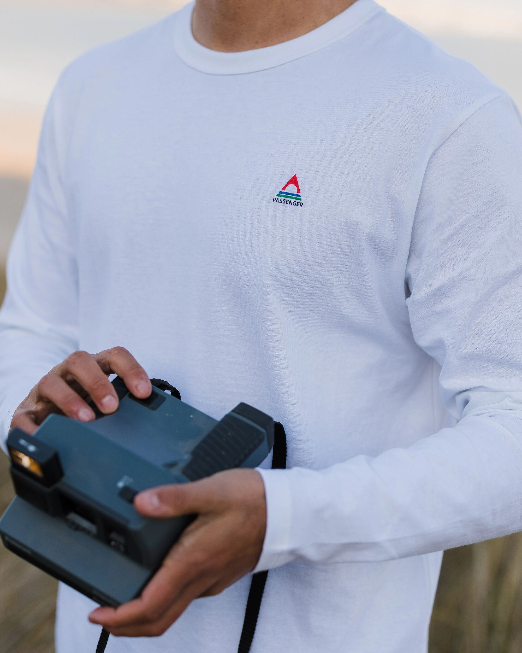 Classic Logo Recycled Cotton LS T-Shirt - White - Lifestyle