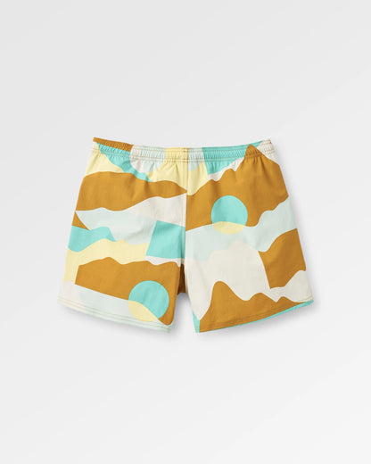 Flaris Longer Line Short - Vista Patchwork Yellow - Flatlay