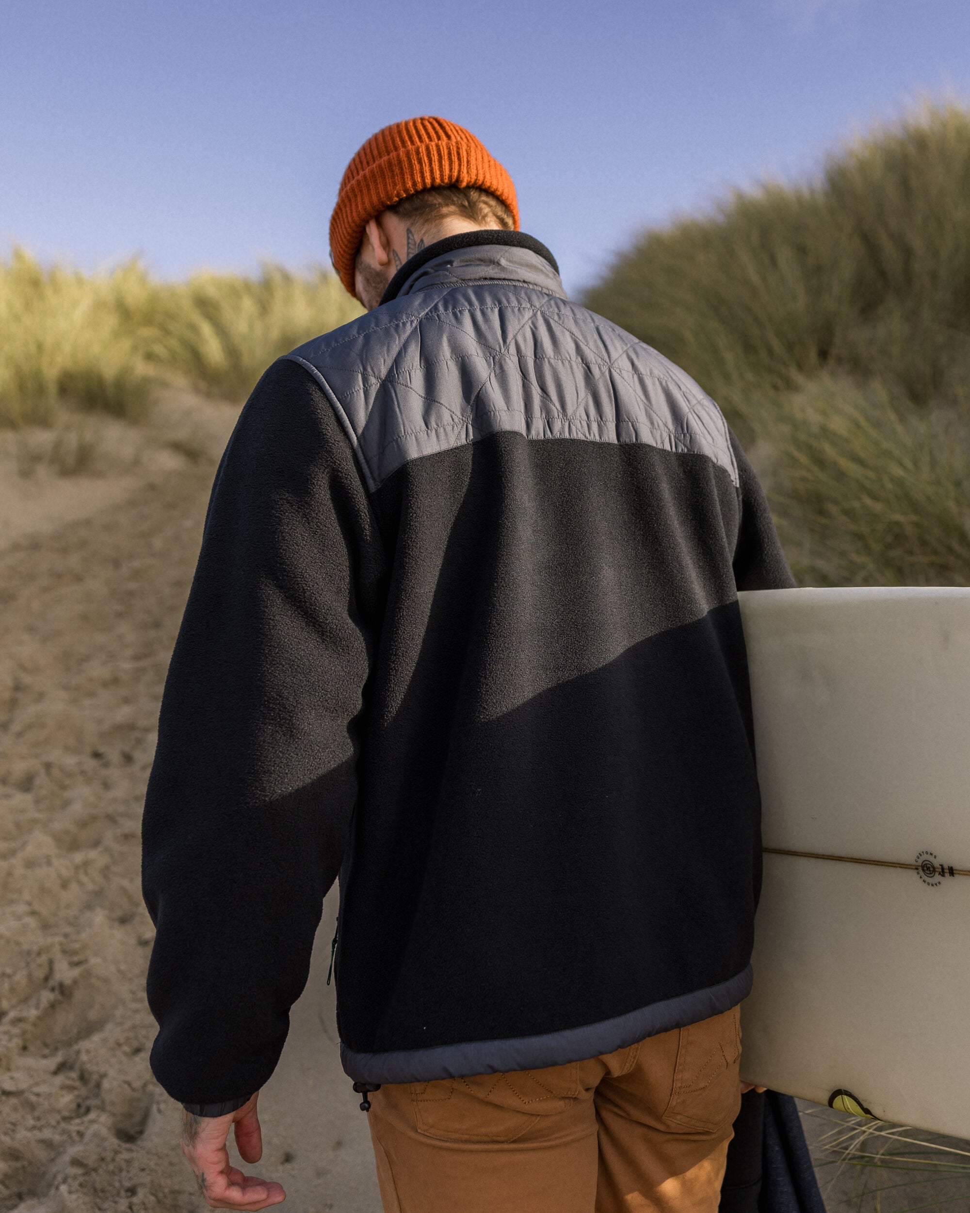 Solace Recycled Sherpa-Lined Polar Fleece - Black - Lifestyle