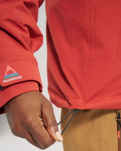 Snowscape Women's Recycled Anorak - Red Ochre - Studio Model