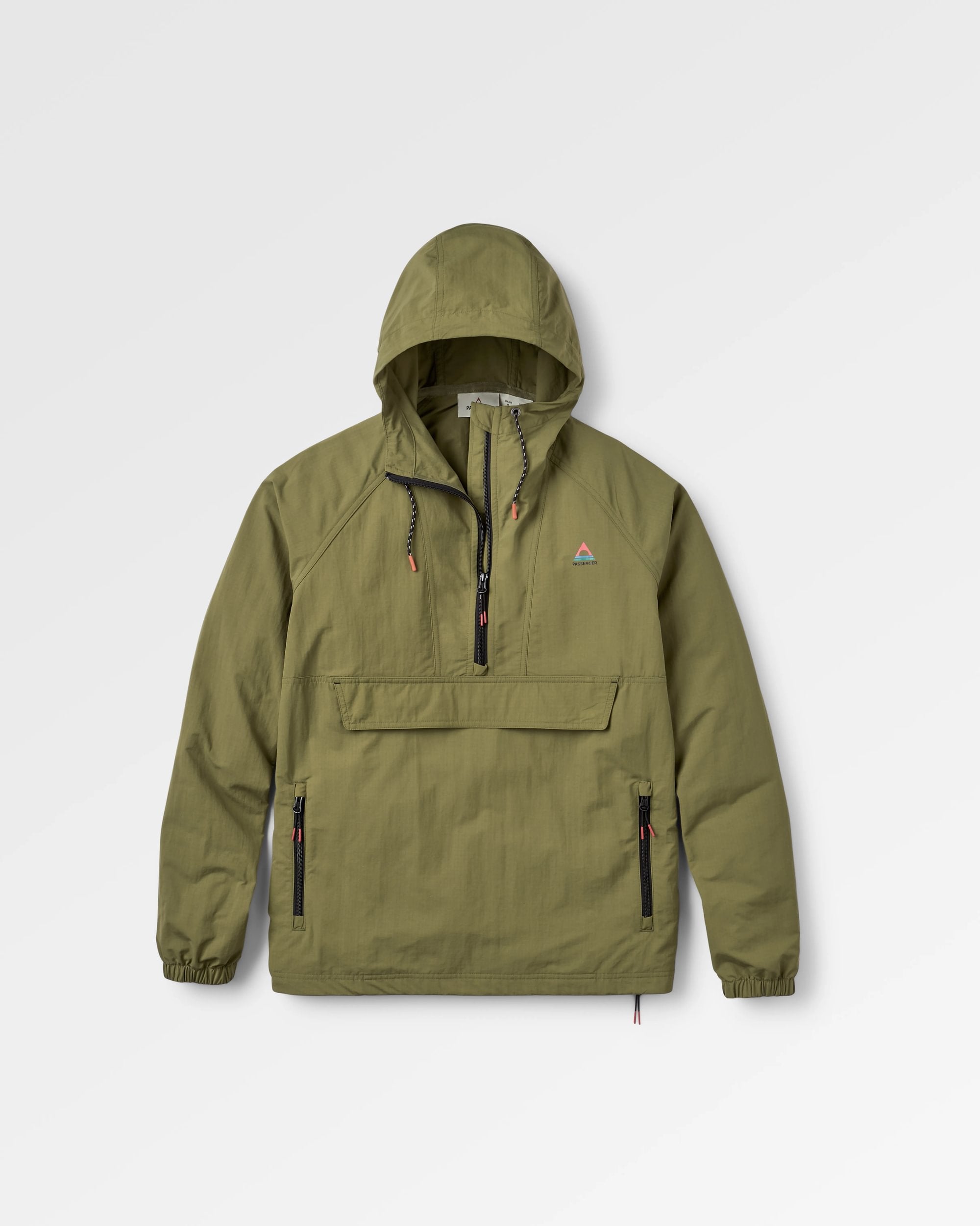 Seek Out Water Resistant Anorak - Khaki - Flatlay