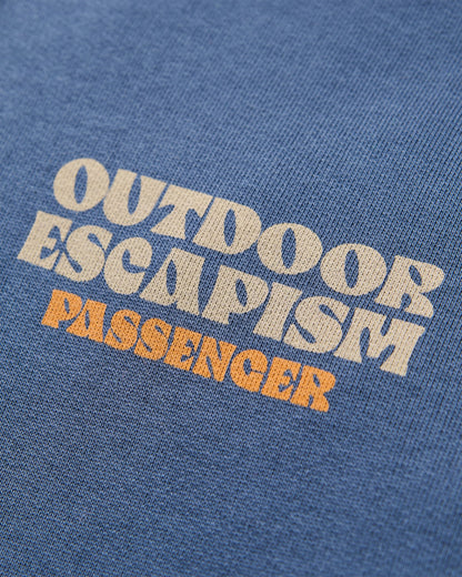 Patch Recycled Cotton Hoodie - Rich Navy - Flatlay