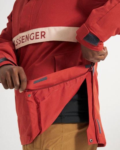 Snowscape Women's Recycled Anorak - Red Ochre - Studio Model