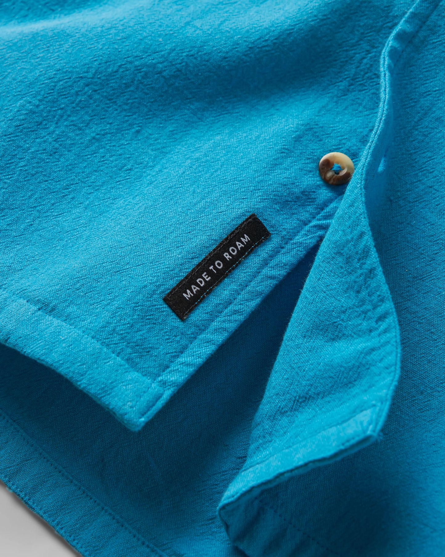 Cove Textured Organic Cotton Shirt - Blue Pool