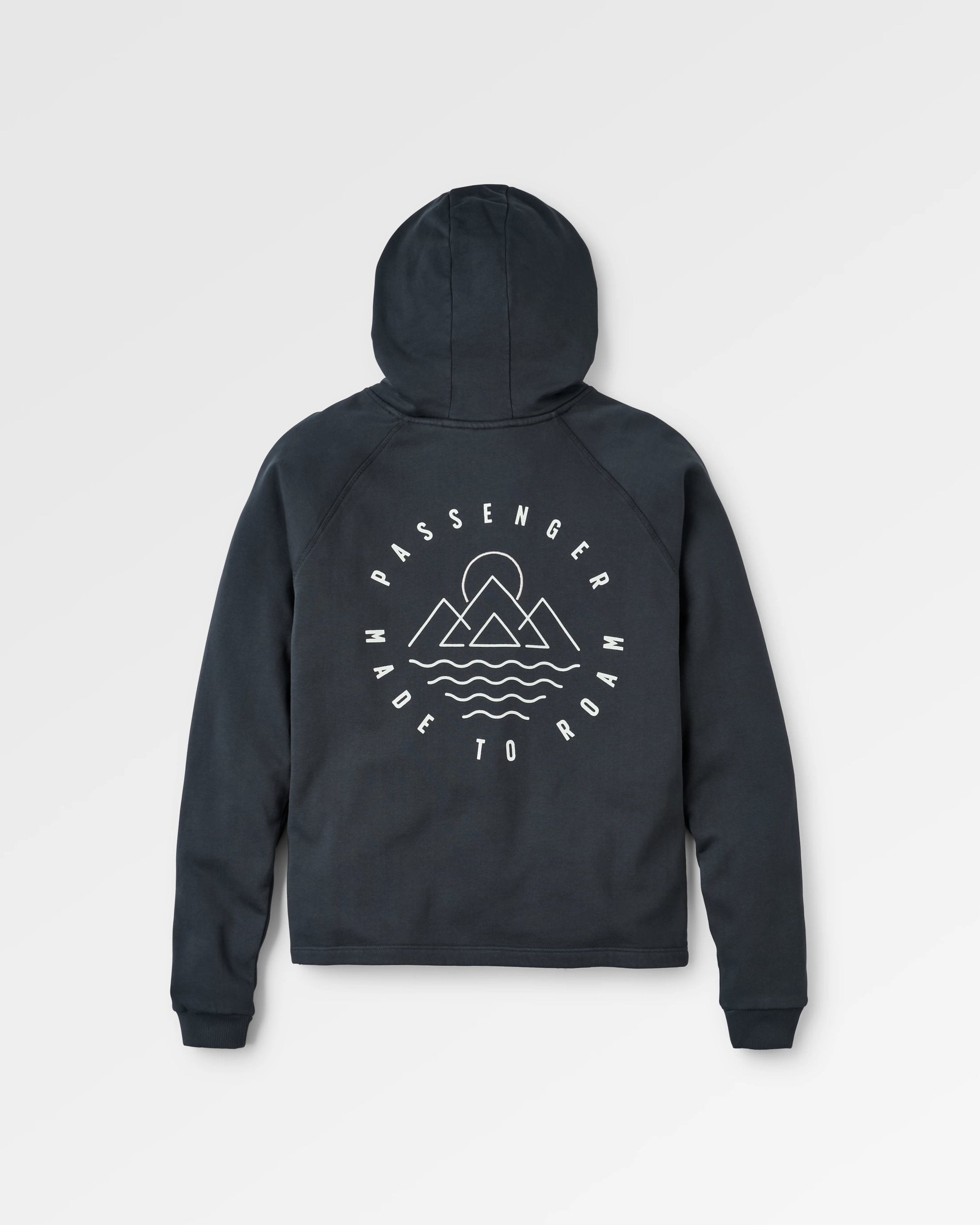 Remote Recycled Cotton Hoodie - Black - Flatlay