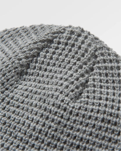 Moss Double Layer Recycled Waffle Beanie - Grey Marl