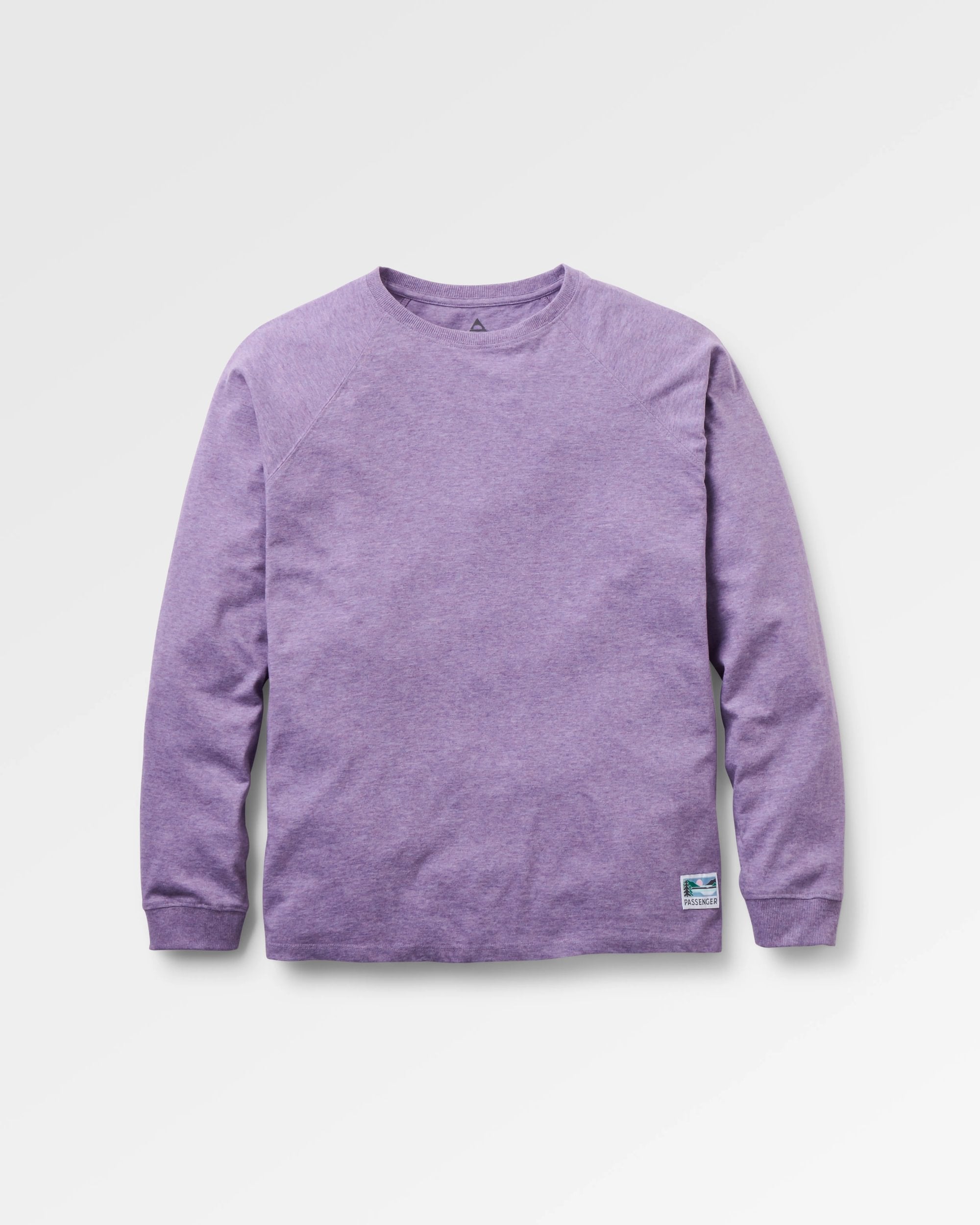 Legacy LS T-Shirt - Purple Haze Marl - Flatlay