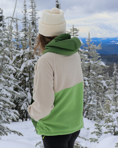 Alexander Recycled Hooded Polar Fleece - Feather/Wild Green - Lifestyle