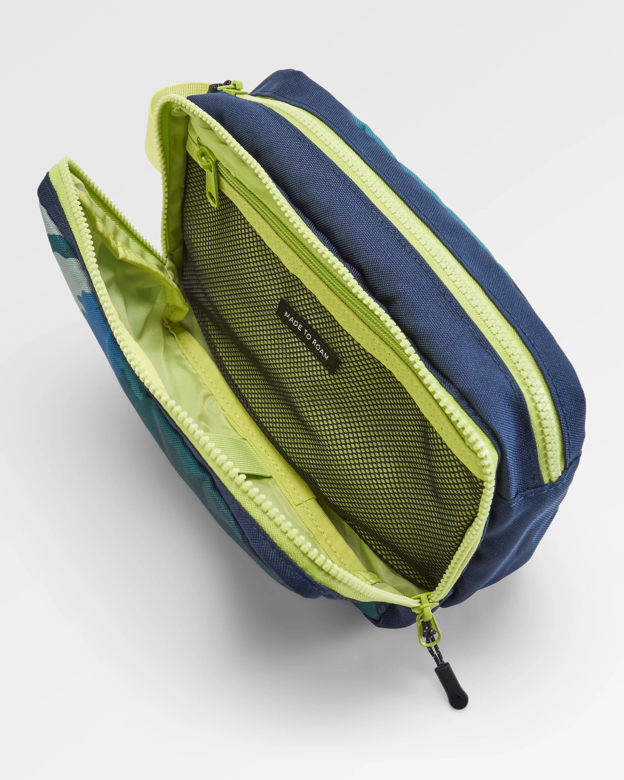 Travel Recycled Wash Kit - Alpine Camo Rain Forest - Flatlay