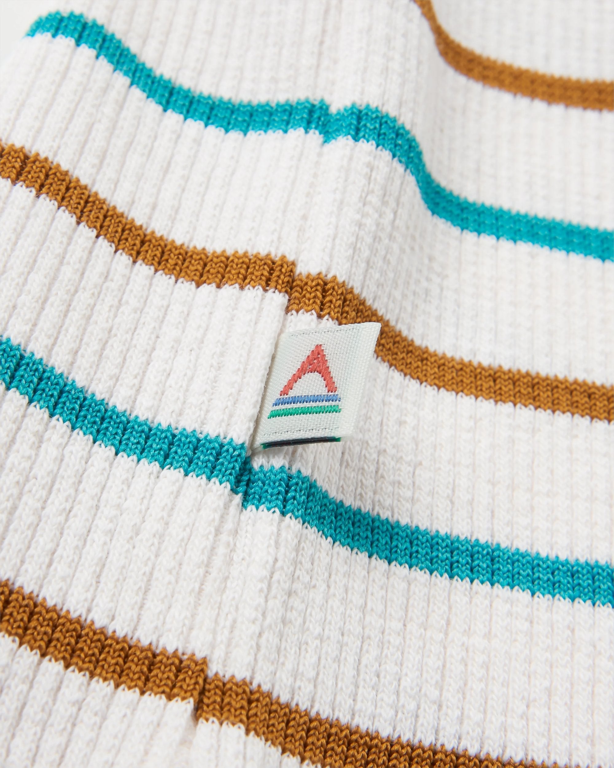 Out There Ribbed Vest - Spruce Yellow/Aqua Stripe - Flatlay