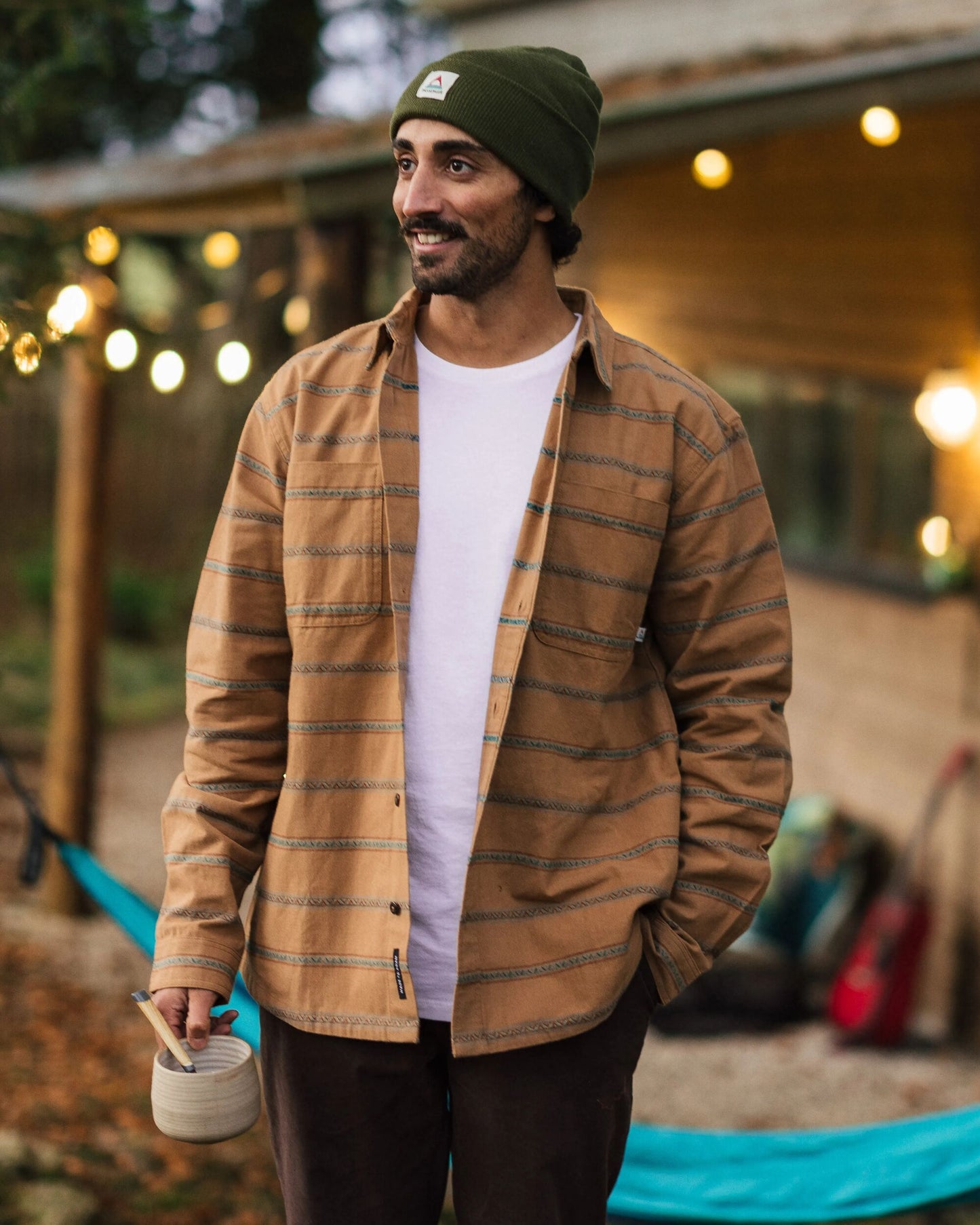 Backcountry Stripe Shirt - Toffee Jacquard