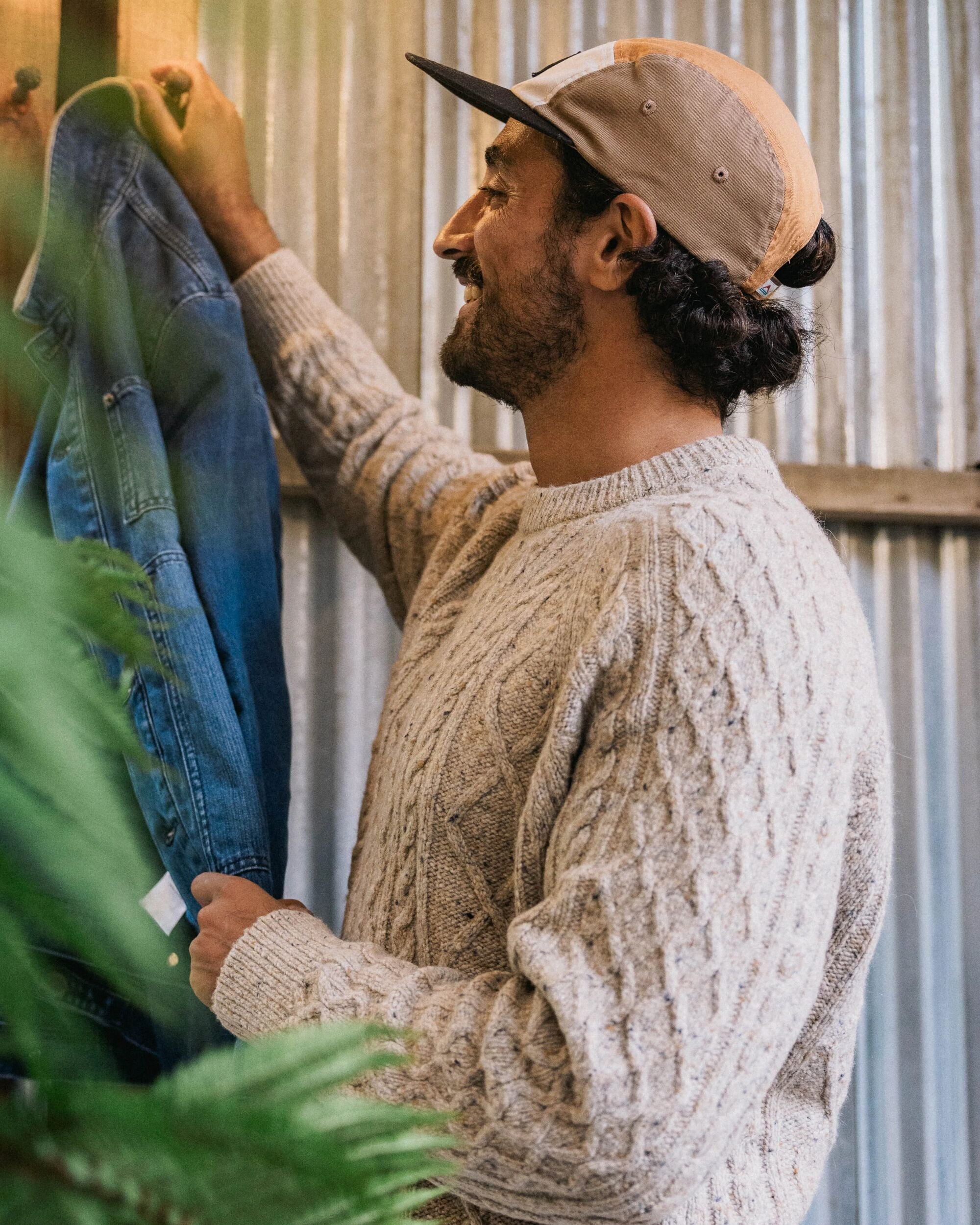 Sandbar Merino Wool Knitted Jumper - Oatmeal - Lifestyle