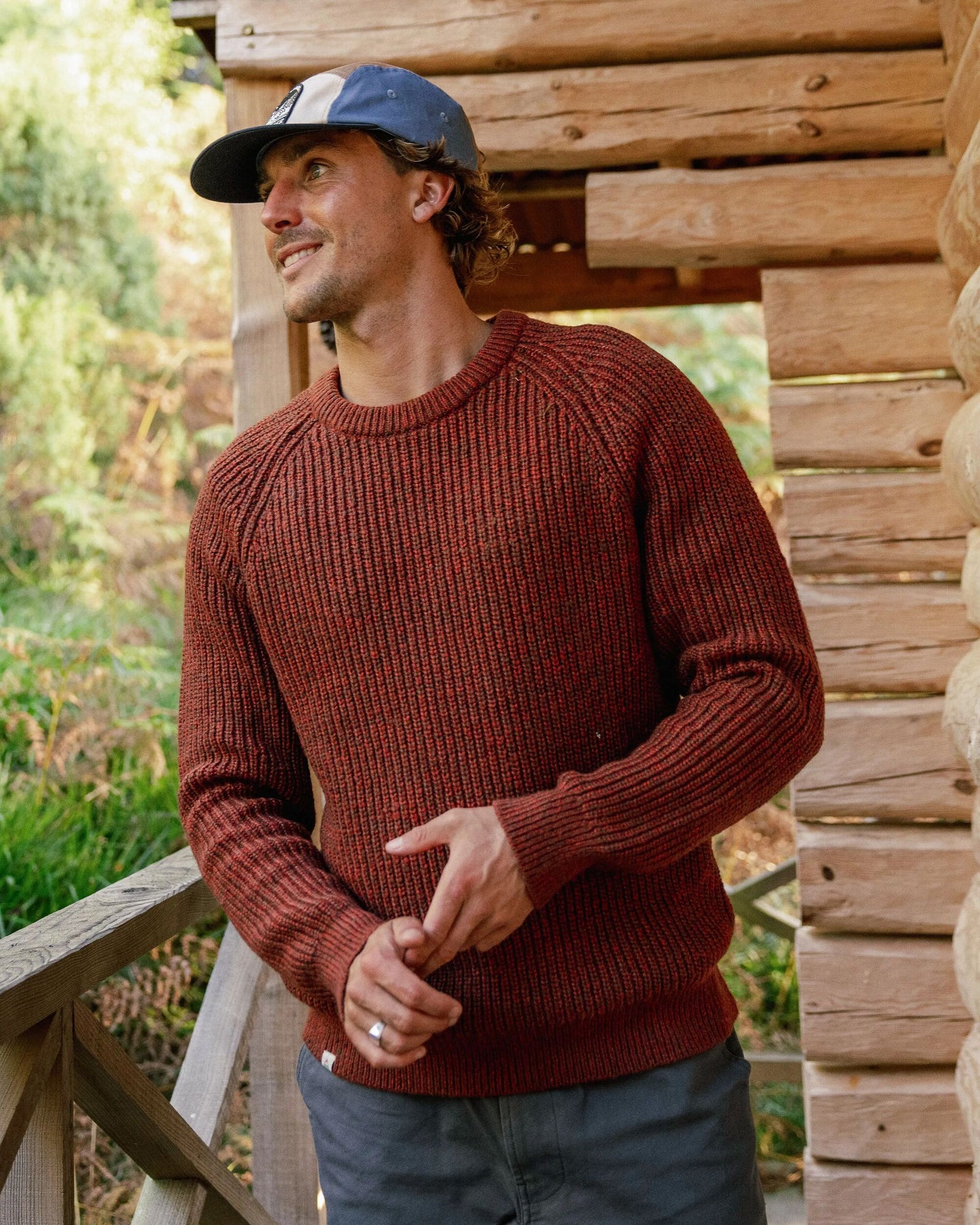 Fog Recycled Knitted Jumper - Red Ochre